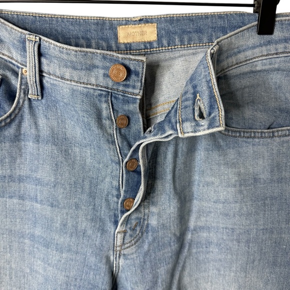 MOTHER The Tomcat Crop Straight Leg Jeans Works At My Feet Wash Size 30 - Picture 3 of 8